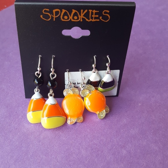 3pc Spookie Halloween Earrings New - Picture 1 of 6